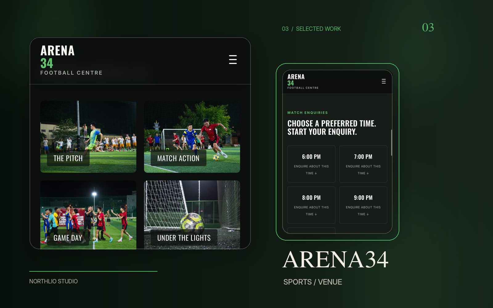 ARENA34 website presentation