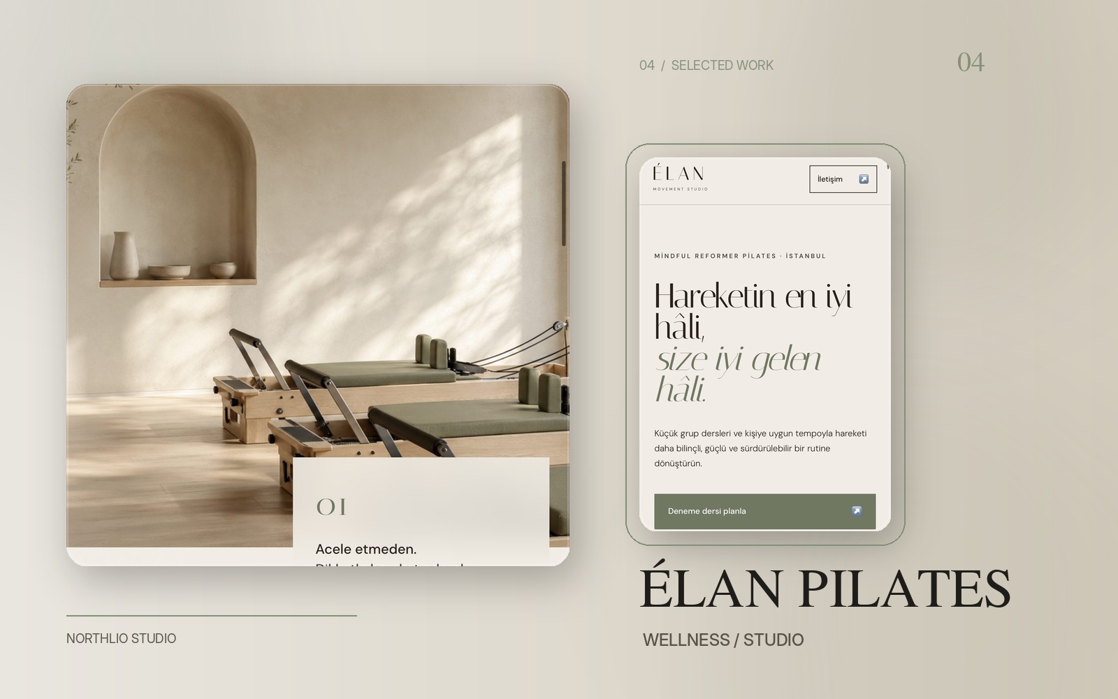 ÉLAN PILATES website presentation