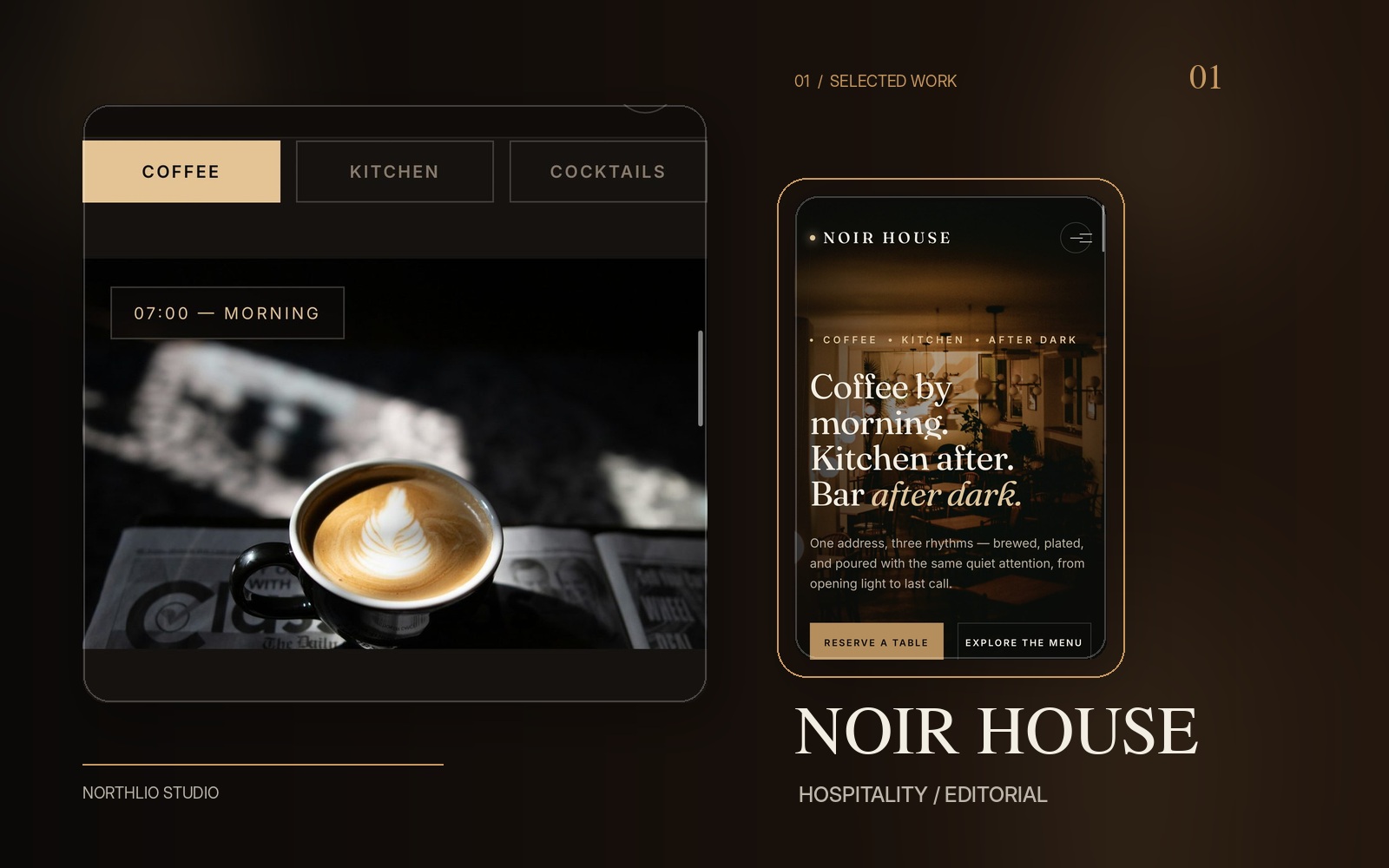 NOIR HOUSE website presentation
